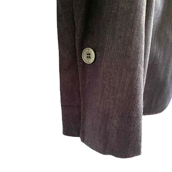 KAREN MILLEN Tailored Denim Cotton Blazer Vest Blue 4 - Picture 10 of 13